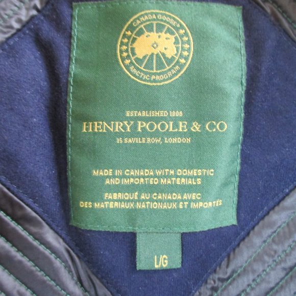 Canada Goose X Henry Poole Women's W1 Jacket Size L Navy NWT - Picture 6 of 14